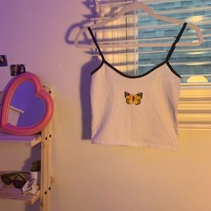 zaful butterfly tank top size medium